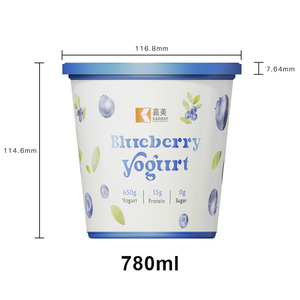 Reutilizable PP 650g 780ml redondo azul arándano yogur embalaje taza vaso de plástico para yogur - Product Image 5