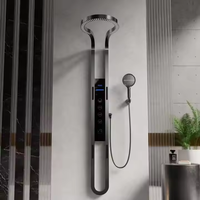 Ensemble de pommeau de douche à clé de piano multifonctions Arroseur chaud et froid Robinets thermostatiques à jet doux Système de panneaux