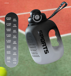 2026 Luxury 2.5L <b>Large</b> Capacity Water Bottle Wholesale Custom Logo Motivational Fitness Sports Jug with Handle and Strap - Product Image 2