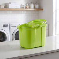 Secchio per Mop in Plastica PP Senza BPA, Ecologico, con Ruote, per Pulizia Pavimenti, Uso Domestico, Fornitura all'Ingrosso