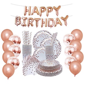 Baby Shower <span class=keywords><strong>Buon</strong></span> Compleanno Per I Bambini Piatti di Carta 1st Festa di Compleanno Tazze Per Bambini Favori Tovaglioli di Bandiere di Partito Da Tavola Forniture - Product Image 6