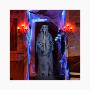 Espantapájaros <span class=keywords><strong>de</strong></span> silicona irrompible, película <span class=keywords><strong>de</strong></span> bruja, grito <span class=keywords><strong>de</strong></span> terror, <span class=keywords><strong>esqueleto</strong></span> animado <span class=keywords><strong>de</strong></span> Halloween para rey, Halloween - Product Image 1
