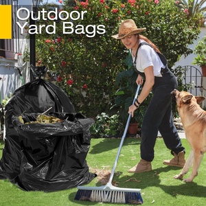 120*140 cm 22 Microns 100 Pcs <b>Large</b> Black Trash Bags Garbage Bags for Construction Sites,yard Waste - Product Image 6