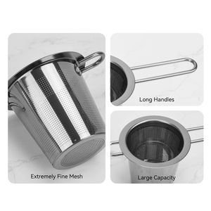 ที่กรองชาแบบพกพา สแตนเลสสตีล  รักษ์โลก พร้อมช้อนกรอง สำหรับคนรักชา - Product Image 3