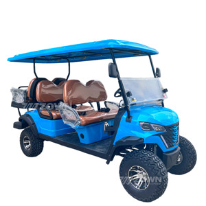 Carrito de Golf Eléctrico de Lujo para 4 Pasajeros con Parabrisas y Luces LED para Bodas y Recorridos Turísticos - Product Image 6