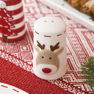 Novedades 2026, Utensilios de Cerámica para Hierbas y Especias, Organizador de Cocina con Diseño de Alces, Árboles de Navidad y Salero - Product Image 4