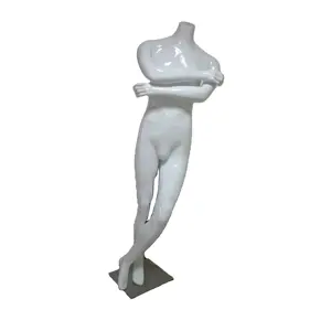 Soporte de cuerpo completo barato Maniquíes sin cabeza de fibra de vidrio Maniquí de forma de vestido ajustable con diferentes posturas Fábrica de exhibición de ventana