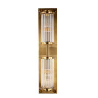 Applique murale LED en cristal de luxe postmoderne, design créatif, pour salon, chevet, longue bande, lampe de designer pour couloirs et halls