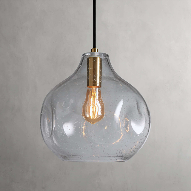 Factory Wholesale Modern Minimalist Glass Globes Minimal Finishes Style Pendant Light for Bedroom Living Room Staircases Bar