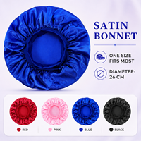 Bonnet de nuit en satin pour enfants avec large bande élastique, bonnet soyeux pour filles et garçons
