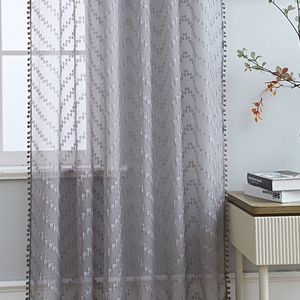 <span class=keywords><strong>Tende</strong></span> Finite Grigio Nordico in Poliestere Goffrato, Tenda Filtrante Semitrasparente in Tulle Jacquard Testurizzato Ignifugo - Product Image 6