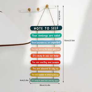 Decoración Colgante <span class=keywords><strong>de</strong></span> Madera para la Salud Psicológica, para el Hogar, Tutoría, Oficina, Aula Estudiantil - Elegante Decoración <span class=keywords><strong>de</strong></span> Pared con Grabado - Product Image 6