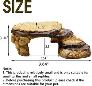 Plateforme de bain moderne en résine de petite taille, fabriquée en Chine, pour tortues, reptiles, cachettes, <span class=keywords><strong>d</strong></span>écorations <span class=keywords><strong>d</strong></span>'<span class=keywords><strong>aquarium</strong></span>, dragons barbus, grenouilles - Product Image 3