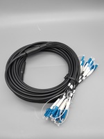 Kabel Serat Optik Lapis Baja 12 Core OS2 Single Mode LC ke LC Simplex Outdoor Patch Cord 6.0mm LSZH Anti-rodent Assembly