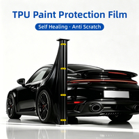 Rollo de Película Protectora de Pintura Negra Brillante de TPU Lubrizol USA de 7.5mil, Garantía de 10 Años, Autoregenerable, Antiamarilleo, PPF Invisible para Automóviles