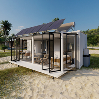 Péniche modulaire de luxe pour conteneur à ossature acier pour hôtel flottant utilisation carport