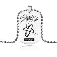 Kalung liontin tanda tangan ulang tahun Stray Kids yang dapat disesuaikan kalung baja tahan karat untuk pria wanita hadiah ulang tahun Aksesori perhiasan