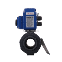 Katup Bola HGZK 1 inci 2'' Plastik Bermotor 12V DC24V 220V  Kontrol Air Elektrik Kimia PPH PPR UPVC