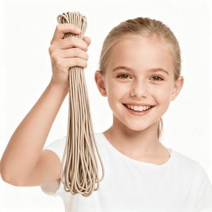 Eco-Friendly 3mm Black <b>Elastic</b> Cord Lanyard <b>Strings</b> for DIY Accessories - OEM Quality - Product Image 2
