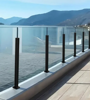 Balustrade et main courante de balcon extérieur modernes à faire soi-même, tube en acier inoxydable à fentes, garde-corps en verre pour sol, bâtiment