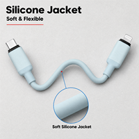 Câble USB C-L 27W PD, design en silicone, alliage d'aluminium, compatible avec ordinateur portable, moniteur, téléphone portable