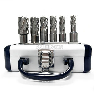 Juego de cortadores anulares de 8 piezas, 1 "de profundidad de corte de 1/2" a 7/8 ", brocas M2 Mag para prensa de taladro magnético con 1 pasador piloto y 1 llave hexagonal - Product Image 6