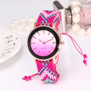 Reloj de cuarzo con correa de cuentas OW024 para mujer, accesorio de pulsera con personalidad, reloj de vestir, ideal para regalo de fiesta