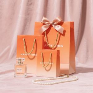 ถุงกระดาษคราฟท์สีสันสดใส รีไซเคิลได้ สำหรับห่อของขวัญ ช้อปปิ้ง เทียน งานฝีมือ กรอบรูป ลามิเนตแบบคลาสสิก ริบบิ้น แม่เหล็ก - Product Image 3