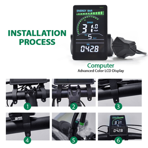 M6c e-<span class=keywords><strong>bike</strong></span> LCD máy tính trung tâm gắn kết tốc độ đo đường hiển thị xe đạp thiết bị điện tử Phụ Kiện Xe Đạp máy tính - Product Image 5