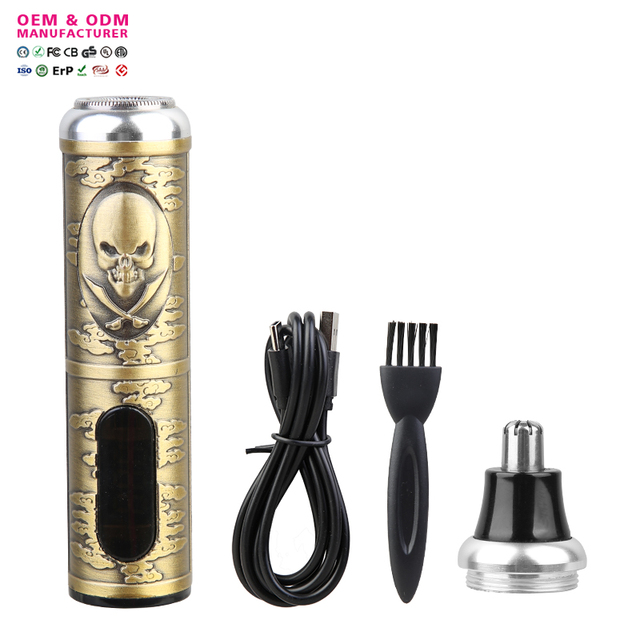Men's Portable USB Rechargeable Electric Razor Custom Engraved Single Blade Fast Charging Wet/Dry Shaver for Body Household IPX7