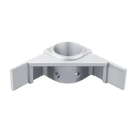 Connecteurs de support croisé en aluminium pour tubes ronds et carrés de 38/41 mm, supports d'angle, pièces de fixation pour rails