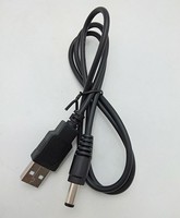 Câble d'alimentation USB 2.0 mâle 2.1*5.5mm DC personnalisé ODM 70cm 24AWG avec connecteur jack cylindrique tressé pour ordinateur et caméra, compatible 5V 9V 12V