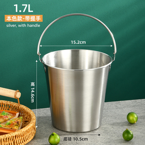 Cubos de metal de alta calidad, cubos de pollo frito de acero inoxidable, cubo de hielo - Product Image 5
