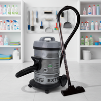 Aspirateur Cyclone Électrique Portable à Bidon pour Usage Commercial 21L, Sans Sac, Réservoir en Acier Inoxydable, Système de Nettoyage Humide/Sec
