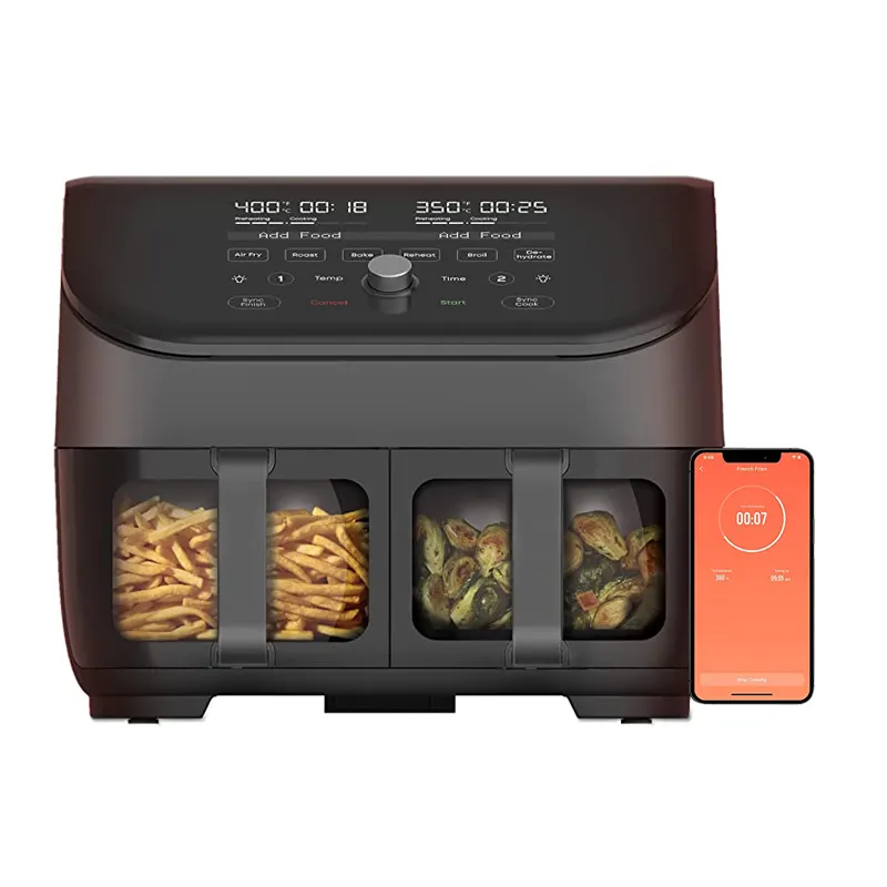 Smart wifi phone APP friggitrice ad aria digitale all'ingrosso controllo digitale professionale friggitrice ad aria per patatine fritte per uso domestico