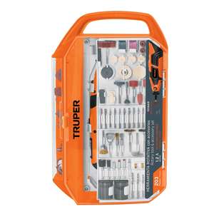 Truper MOTO-A2K professionale 150W utensile rotante con accessori 201 elettrico in metallo Mini smerigliatrice per applicazioni di macinazione