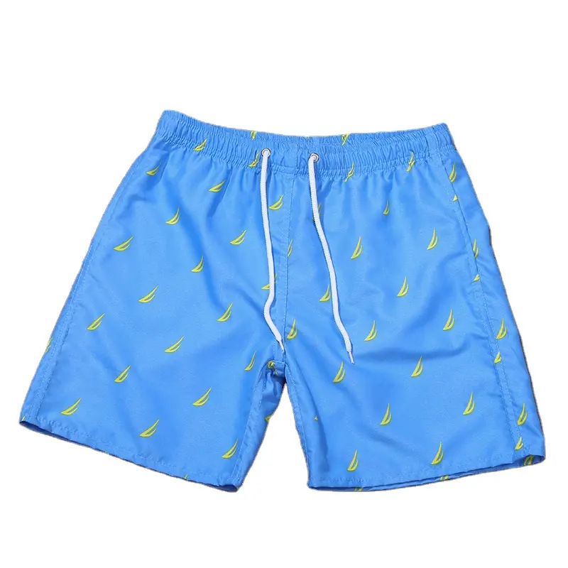 Ready to Ship Polyester Men Swimsuit Surfing Board Short Swimwear with Back Pocket Swimming Shorts Beach Shorts