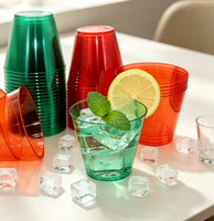 Gobelets à shot jetables en plastique PS de 1 oz et 2 oz, multicolores, petits, rigides, mini, pour dégustation, pour fêtes, bars et événements festifs - Vente en gros