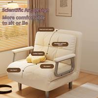 Furnitur Rumah Balkon Ruang Sempit Desain Tunggal Modern Kursi Santai Lipat Sofa Bed Kecil untuk Ruang Tamu