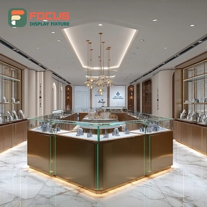 Vitrina de Joyería de Alta Visibilidad para Centro Comercial, Vitrina de Vidrio para Joyería con Marco de Madera - Product Image 6
