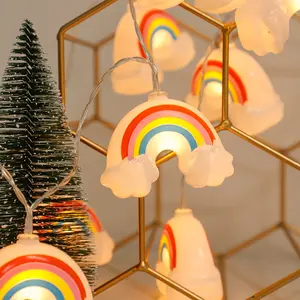 Led Rainbow And Cloud Warm White String Light For Children Decoration