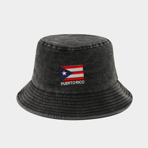 Nuevos Sombreros de Pescador Lavables, Plegables, a Rayas, 100% Algodón, para Hombre y Mujer, con Bordado de Banderas y Protección Solar - Product Image 6
