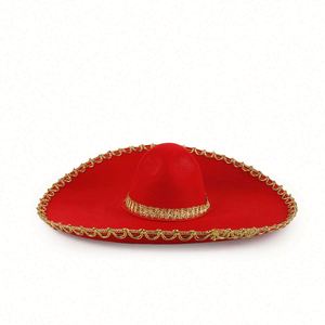 Wholesale Bulk Stock Western Style <b>Cowboy</b> Hats Wide Brim Felt Fedora Party Hats Round <b>Top</b> <b>Cowboy</b> Fedora Hats - Product Image 4