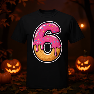 Camiseta a juego con diseño del número 6 y 7 para disfraz de Halloween - Product Image 3
