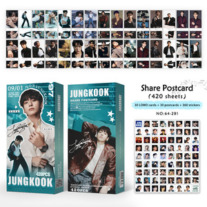 420 Piezas/Set de Postales y Pegatinas Kpop de <span class=keywords><strong>Jungkook</strong></span>, Jimin, V, ARIRANG, <span class=keywords><strong>J</strong></span>-<span class=keywords><strong>Hope</strong></span>, Suga, RM, <span class=keywords><strong>Jin</strong></span>, Tarjetas de Felicitación, Calcomanías, Regalos y Recuerdos para Fans - Product Image 4
