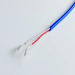 High Accuracy Thermocouple Extension Fiberglass Braided Cable With Drain Wire and SS braided shield
