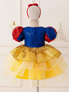 Nuevo Vestido <span class=keywords><strong>de</strong></span> Reina Blancanieves para Niñas, Disfraz <span class=keywords><strong>de</strong></span> <span class=keywords><strong>Princesa</strong></span> Infantil para Fiestas con Malla <span class=keywords><strong>de</strong></span> Tul para Halloween BXGZ015 - Product Image 2