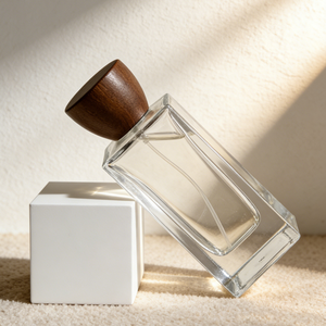 Flaconi di Profumo Quadrati in Vetro con Tappo in Alluminio 30ml/50ml/100ml, Spruzzatore a Pompa, Design Serigrafato Satinato Visa T19-1 - Product Image 4