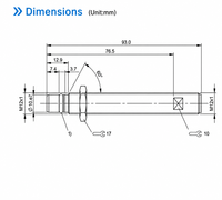 Capteur de proximité inductif haute pression Domenzi M12x1 500 bars NPN NO IP67 pour détection d'extrémité de piston de vérin hydraulique