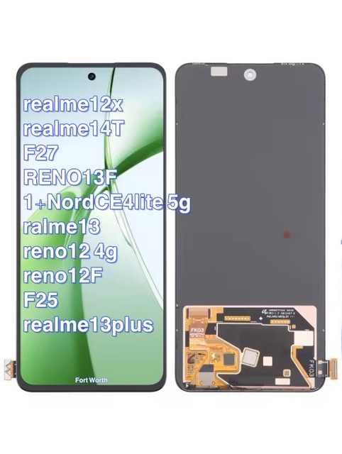 Realme12x Realme14T F27 RENO13F 1+NordCE4lite 5G 1 Year Warranty OLED Sapphire Hardness Wholesale Repair Original Parts